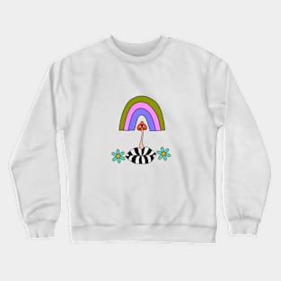 Mushroom eye flower art Crewneck Sweatshirt